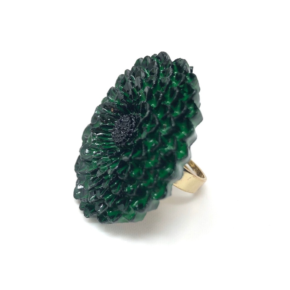 Hand painted enamel finish flower ring, NWOT - Picture 3 of 11